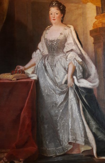 Portrait of Therese Kunigunde of Poland with a Crown by Joseph Vivien